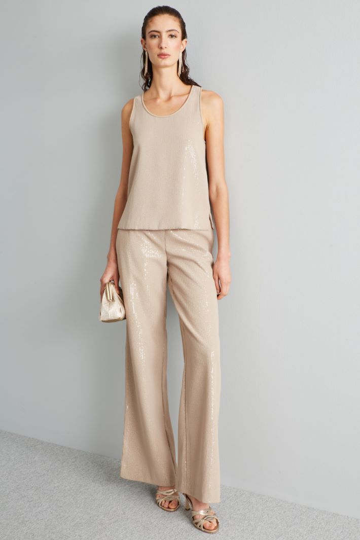 Wide trousers with sequins Intrend