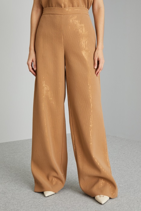 Pantalones amplios con lentejuelas