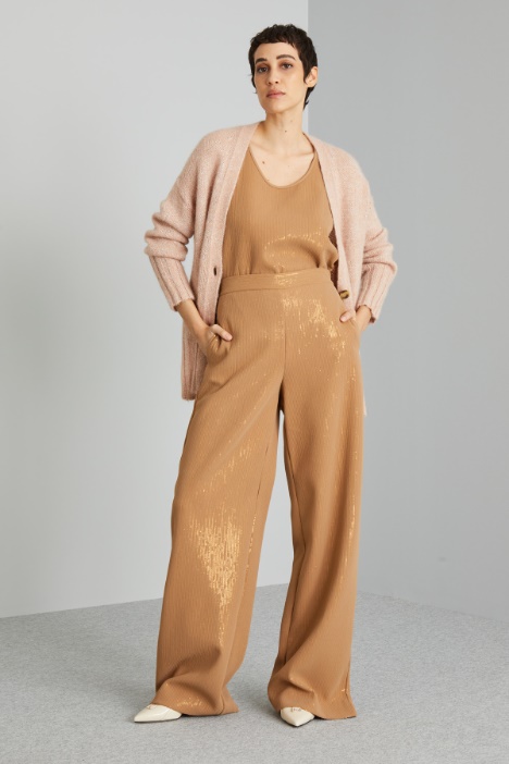 Wide trousers with sequins Intrend