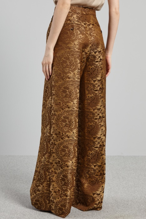 Pantalones de jacquard brocado