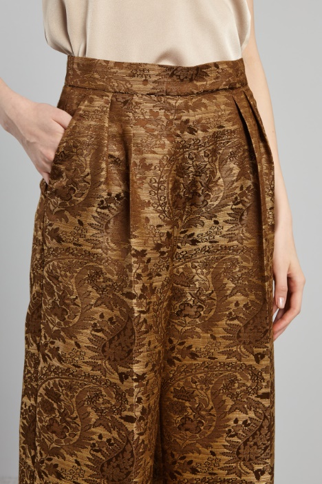 Pantalones de jacquard brocado