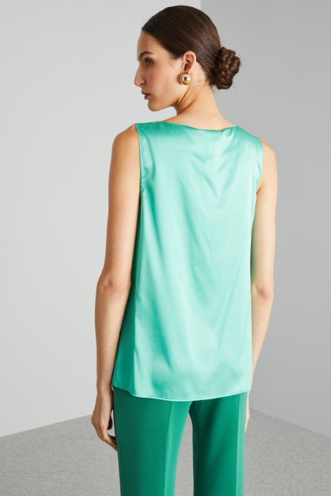 Top in raso di seta