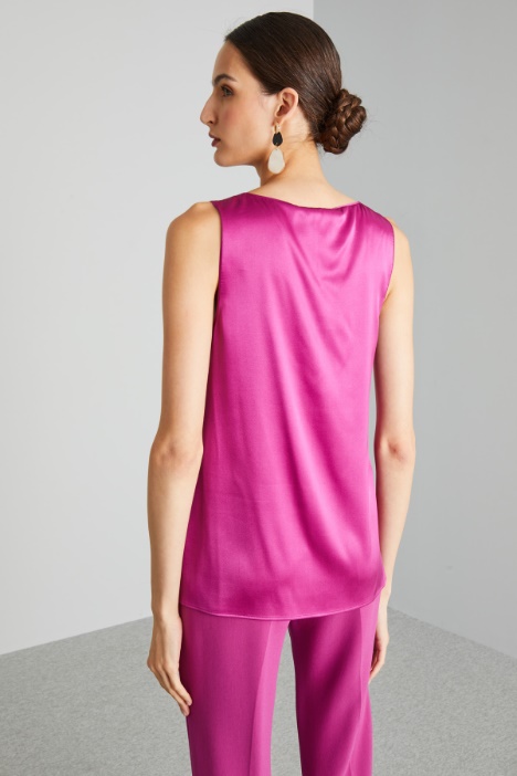 Top in raso di seta