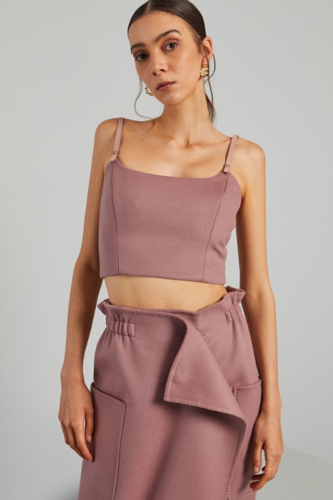 Double fabric crop top Intrend