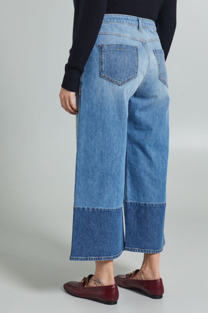 Cropped denim trousers Intrend - 2