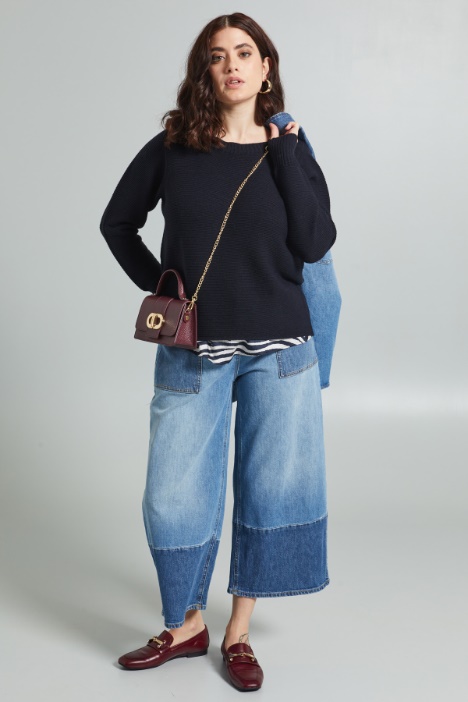 Cropped denim trousers Intrend