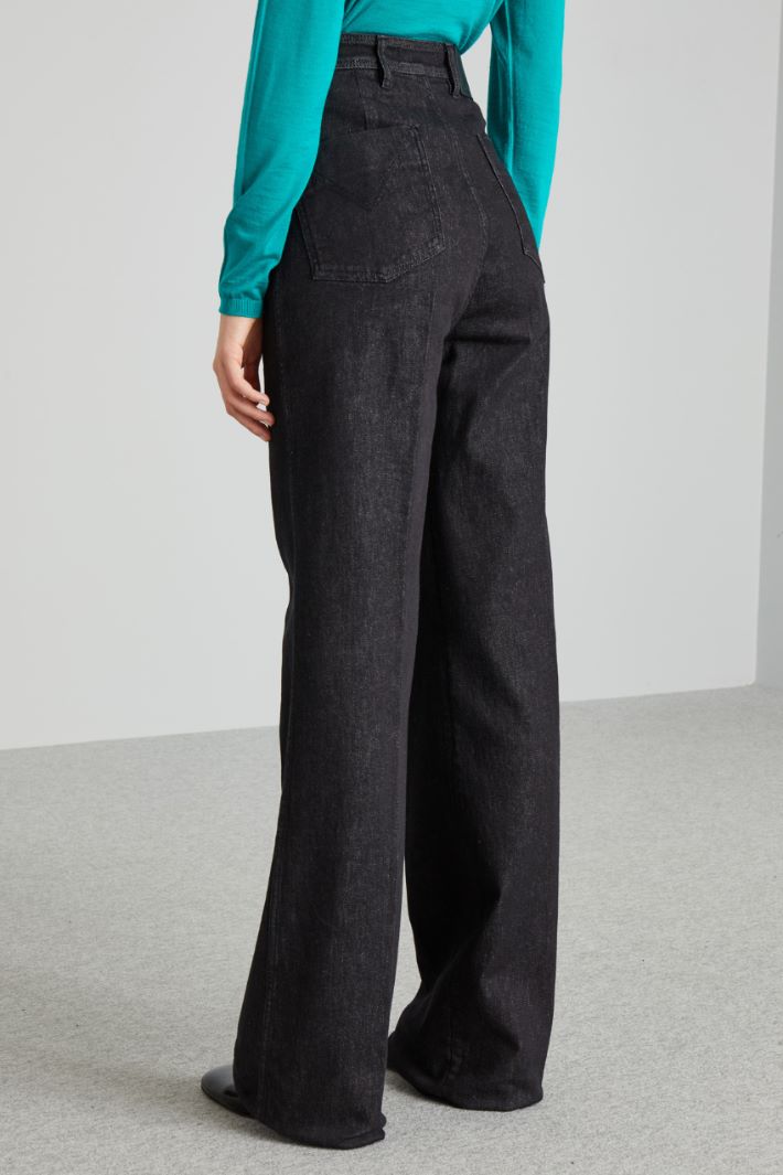 Palazzo denim trousers with pocket Intrend - 2