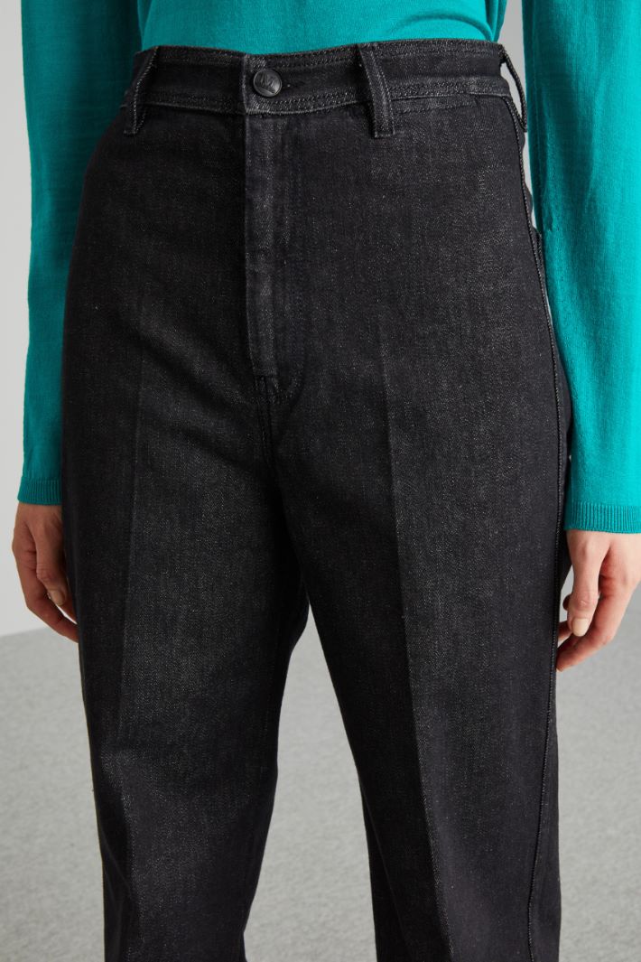 Palazzo denim trousers with pocket Intrend - 4