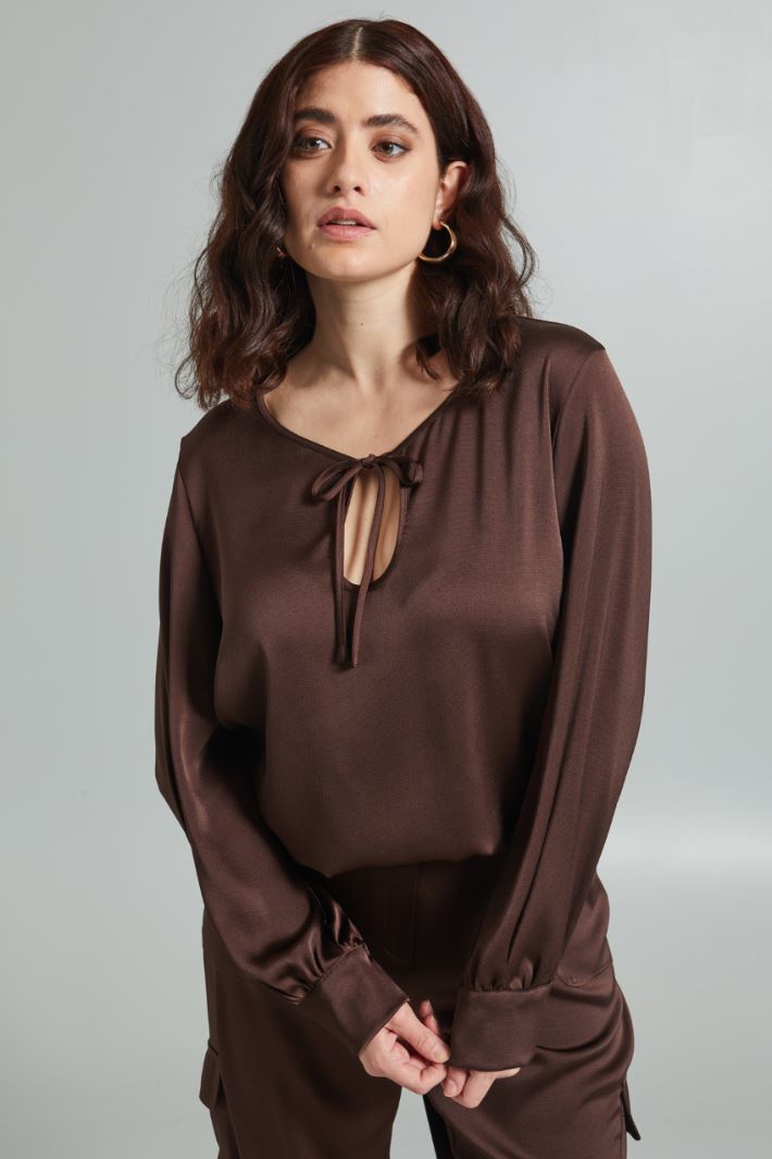 Hammered satin blouse Intrend - 3