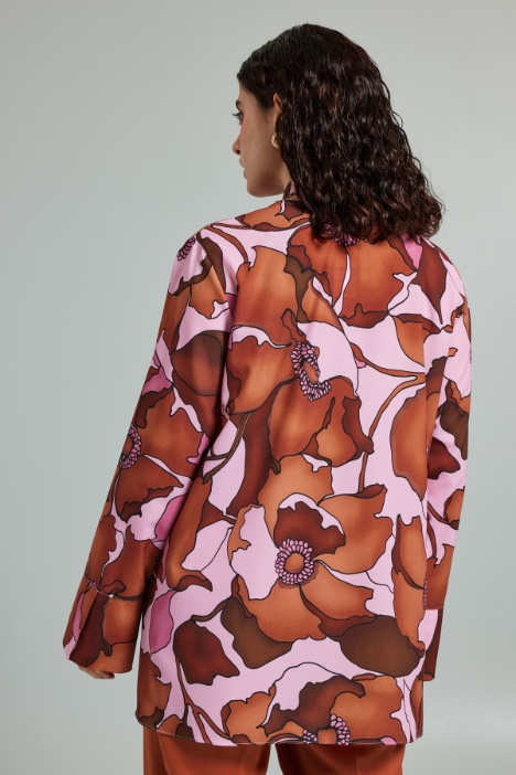 Blusa con collo a foulard