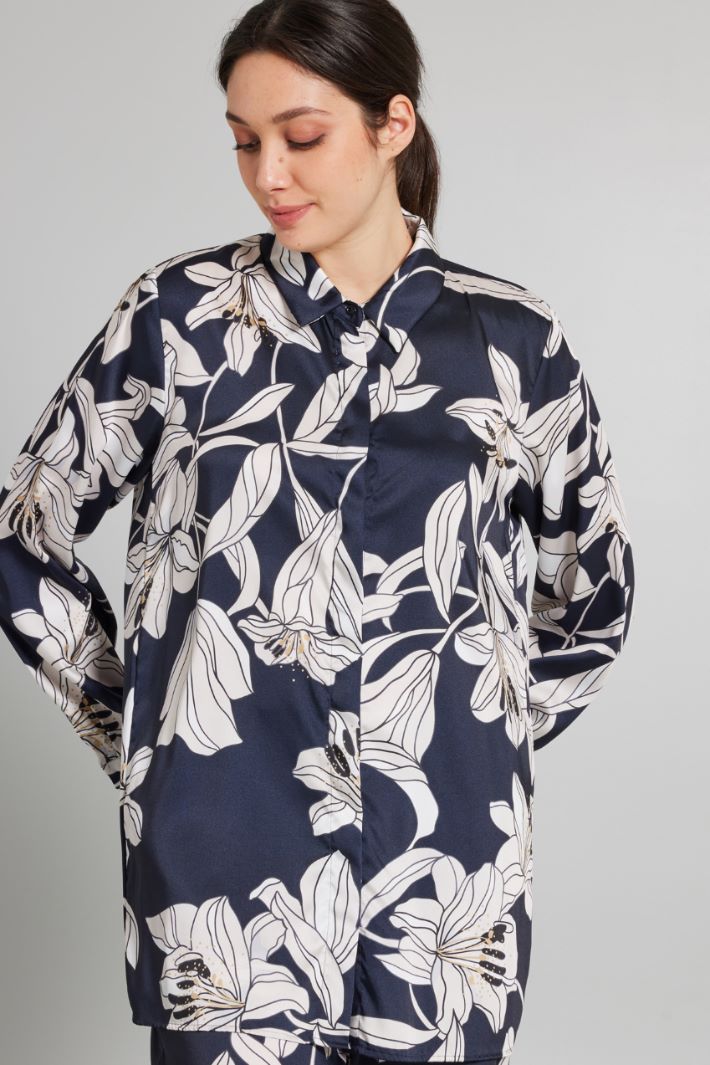 Printed twill shirt Intrend - 3