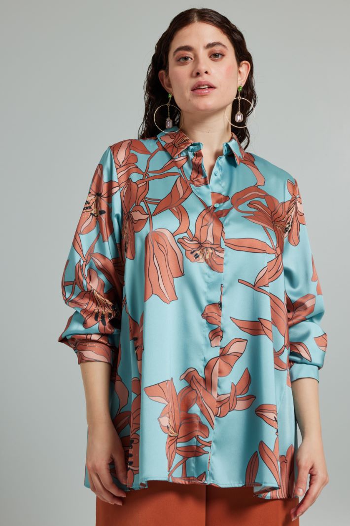 Printed twill shirt Intrend - 3