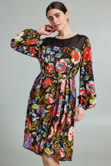 Abito con maniche a palloncino