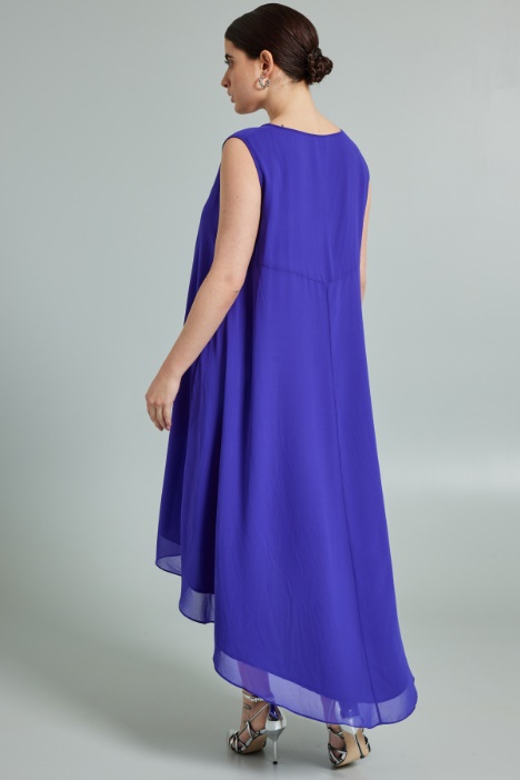 Vestido asimétrico de georgette