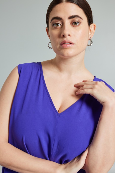 Vestido asimétrico de georgette