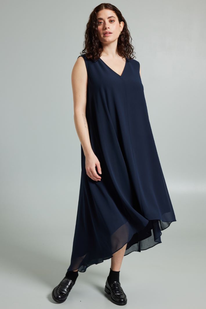 Asymmetric georgette dress Intrend