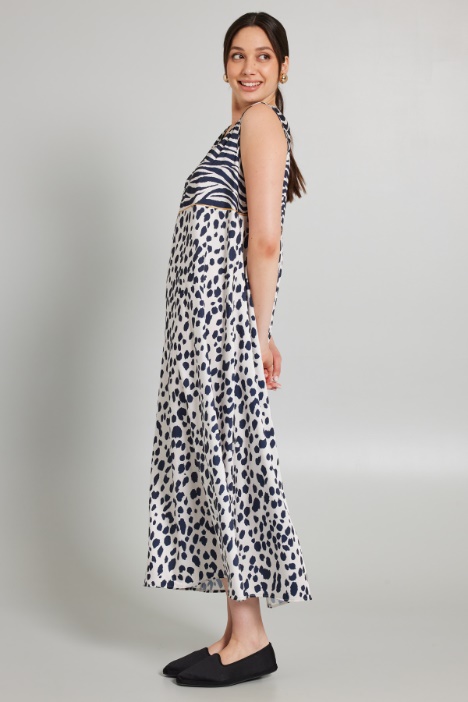 Vestido de sarga estampado