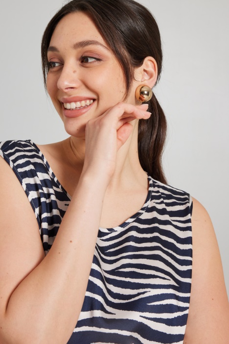 Vestido de sarga estampado