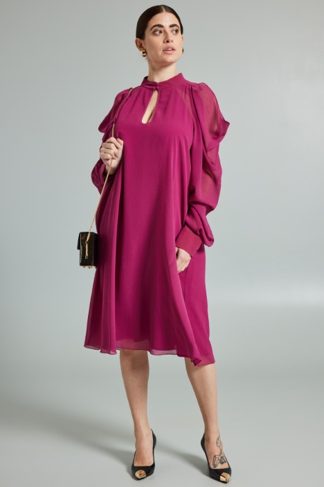 Dress with draped sleeves Intrend