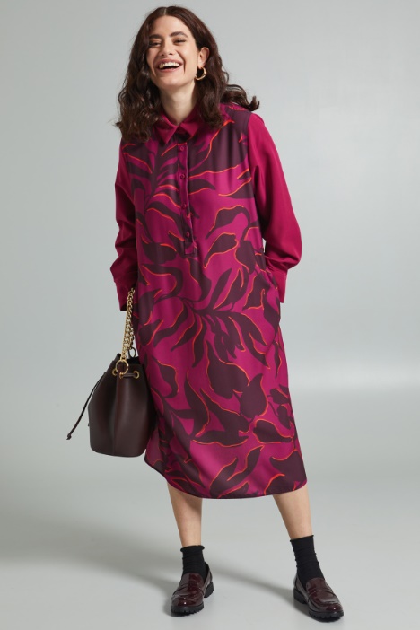 Abito in cady stampato