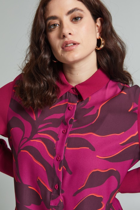 Abito in cady stampato