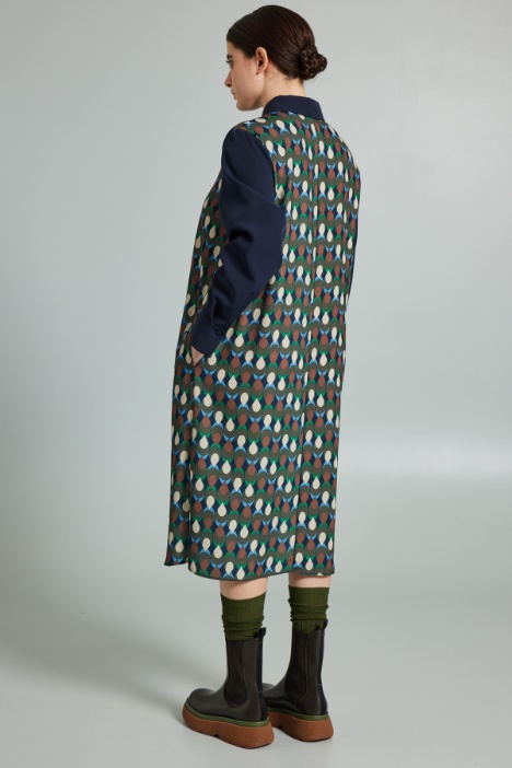 Vestido de cady estampado