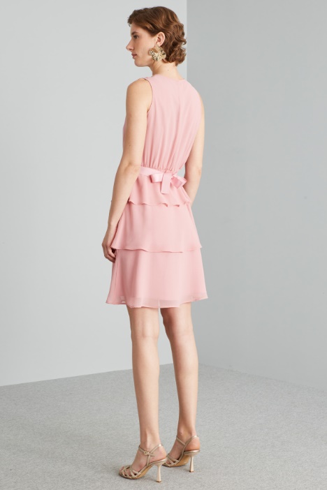 Abito a balze in georgette