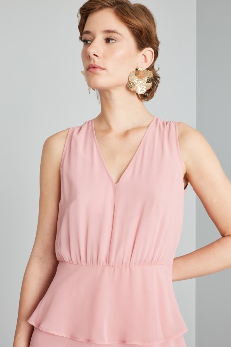 Abito a balze in georgette