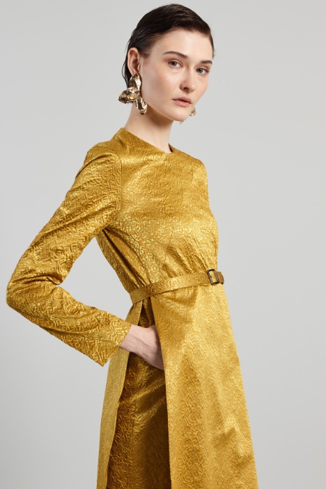 Abito in jacquard con pannelli