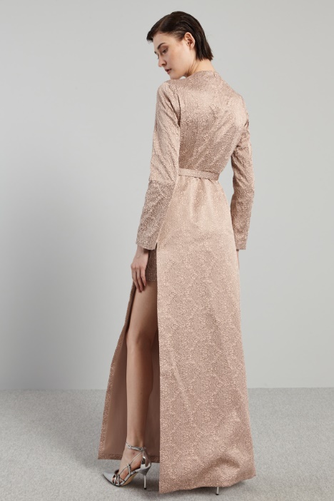 Abito in jacquard con pannelli