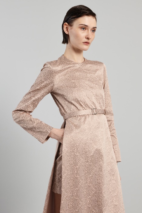 Abito in jacquard con pannelli