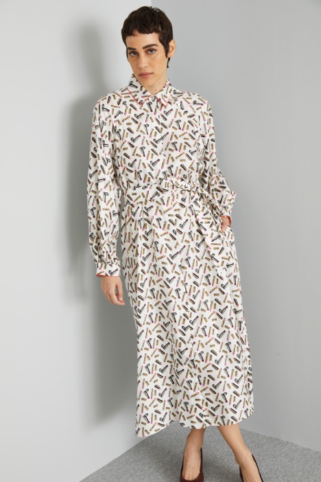 Chemisier in twill a fantasia