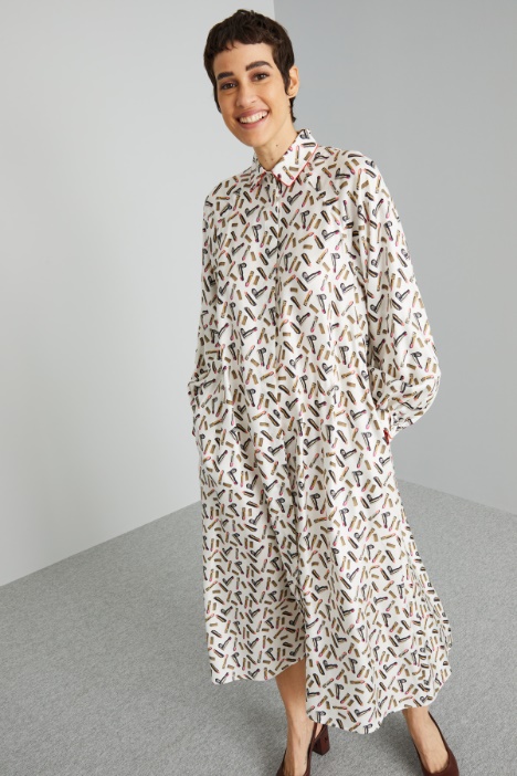 Chemisier in twill a fantasia