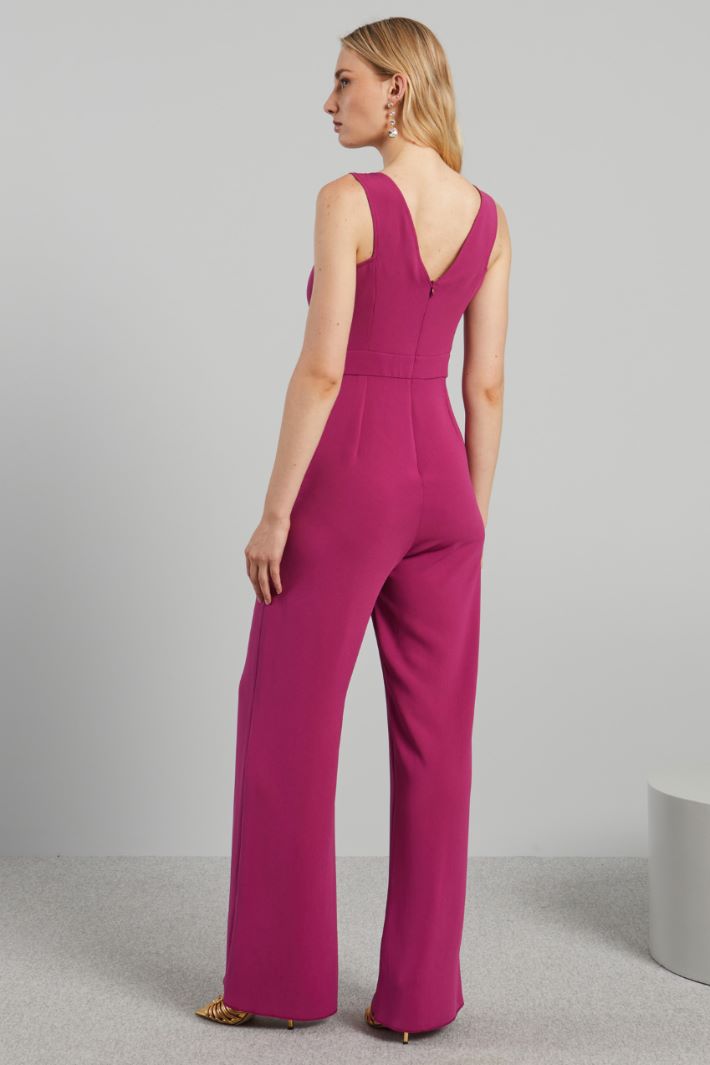 Double V-neck jumpsuit Intrend - 4