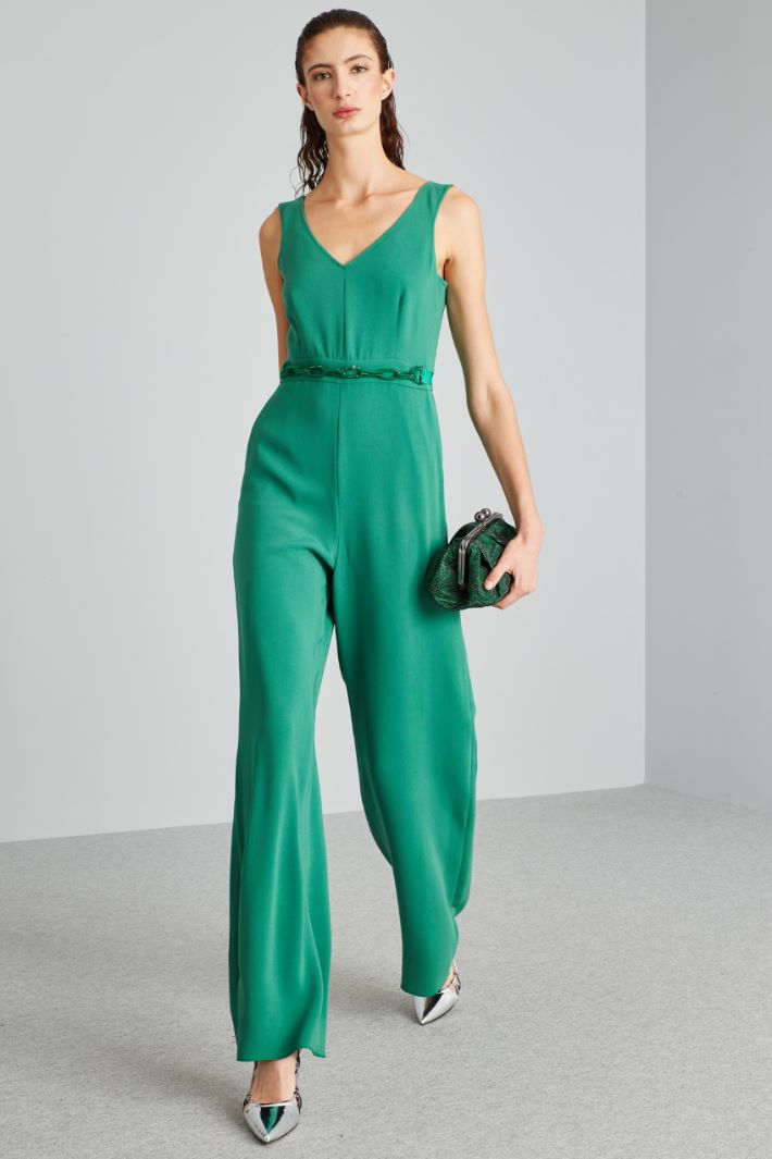 Double V-neck jumpsuit Intrend