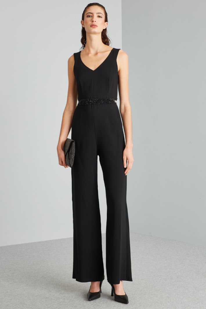 Double V-neck jumpsuit Intrend - 3