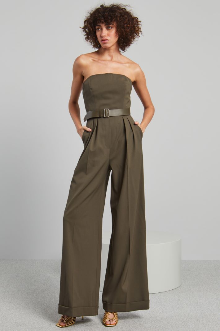 Gabardine bustier jumpsuit Intrend - 3