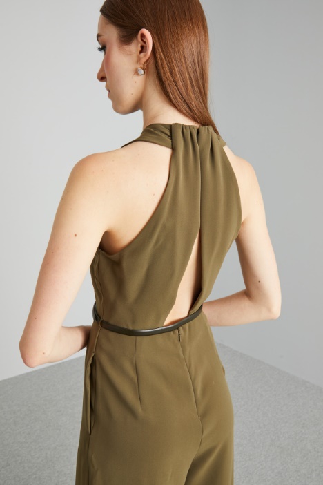 Tuta in cady con cintura