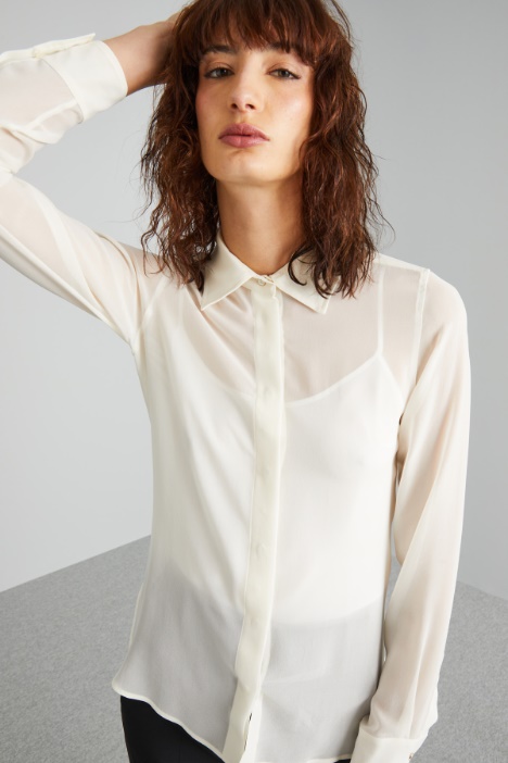 Camicia in georgette di seta