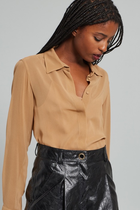 Camicia in georgette di seta