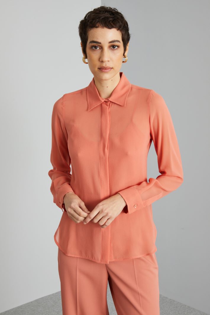 Silk georgette shirt Intrend - 3