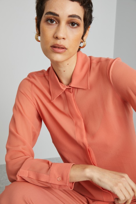Camicia in georgette di seta