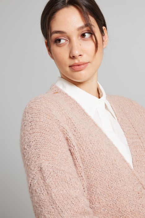 Cardigan lungo lamè
