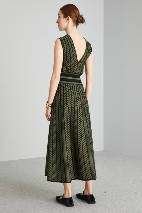 Abito in maglia jacquard