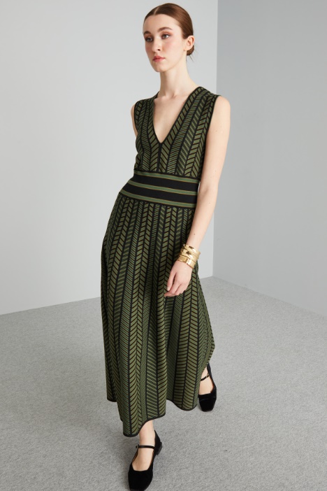Abito in maglia jacquard