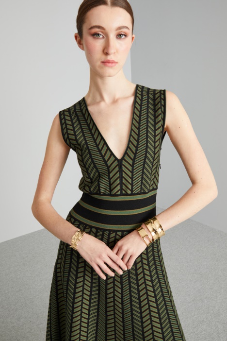 Abito in maglia jacquard
