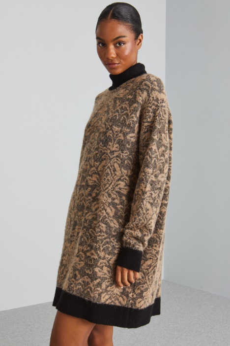 Vestido de alpaca jacquard