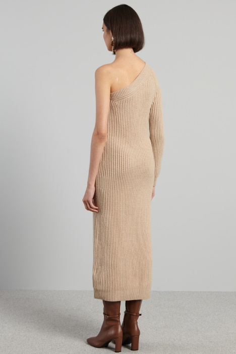 Abito monospalla in maglia