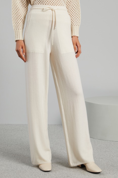 Pantaloni in maglia con coulisse