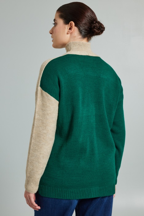 Cárdigan en bloques de color